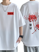 Camiseta Unissex Tokyo Lily Anime Japonês Graphic Print