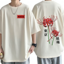 Camiseta Unissex Tokyo Lily Anime Japonês Graphic Print