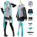 Miku Cosplay Hatsune Vestido De Fantasia Conjunto Completo De Halloween Adulto Feminino Para Mulheres