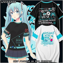 Hatsune Miku Anime Camiseta De Manga Curta Shorts Terno Vocaloid Roupas Masculinas E Femininas